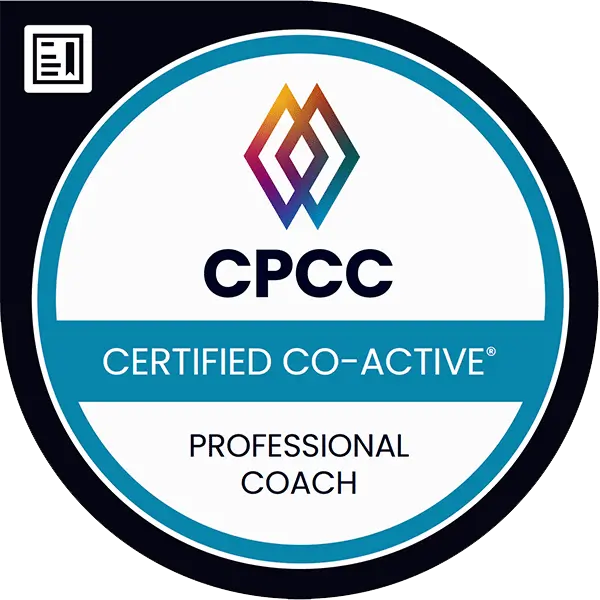 Joanne Cook Coaching Certified Co-Active Life and Career Coach Badge